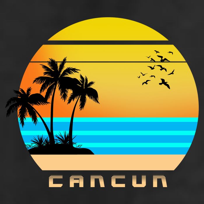 Sunset Beach Cancun Emblem Golf Towel