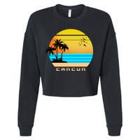 Sunset Beach Cancun Emblem Cropped Pullover Crew