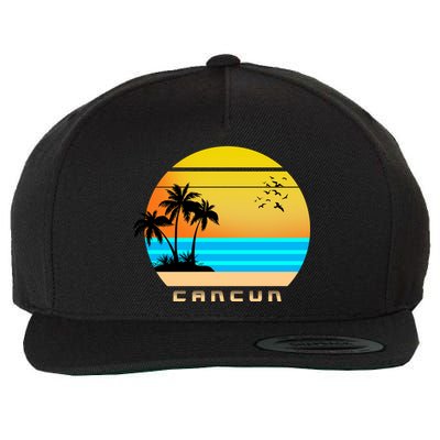 Sunset Beach Cancun Emblem Wool Snapback Cap