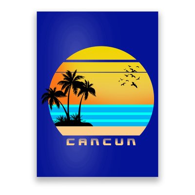 Sunset Beach Cancun Emblem Poster