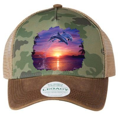 Sunset Dolphins Legacy Tie Dye Trucker Hat