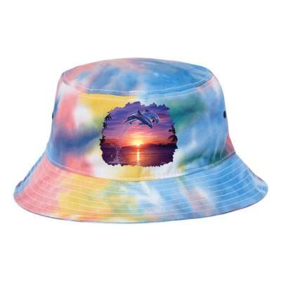 Sunset Dolphins Tie Dye Newport Bucket Hat