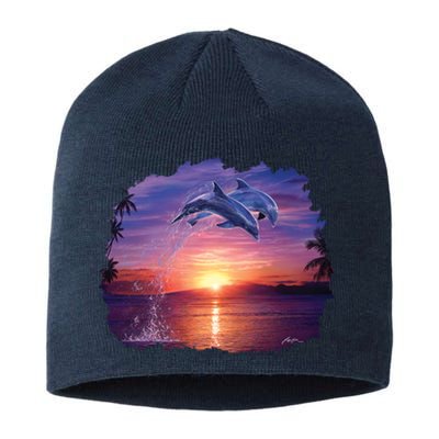 Sunset Dolphins Sustainable Beanie