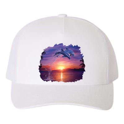 Sunset Dolphins Yupoong Adult 5-Panel Trucker Hat