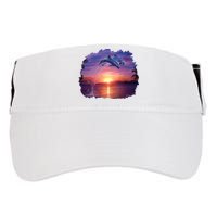 Sunset Dolphins Adult Drive Performance Visor