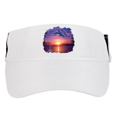 Sunset Dolphins Adult Drive Performance Visor