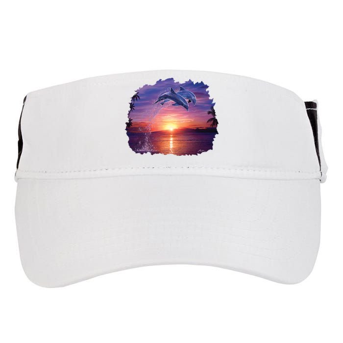 Sunset Dolphins Adult Drive Performance Visor