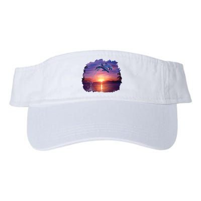 Sunset Dolphins Valucap Bio-Washed Visor