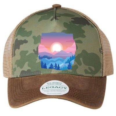 Sunset Mountain Legacy Tie Dye Trucker Hat