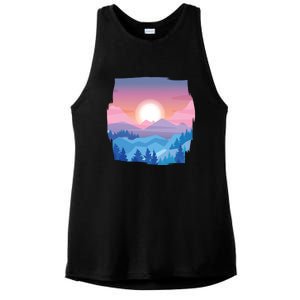 Sunset Mountain Ladies PosiCharge Tri-Blend Wicking Tank