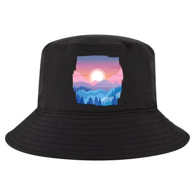 Sunset Mountain Cool Comfort Performance Bucket Hat