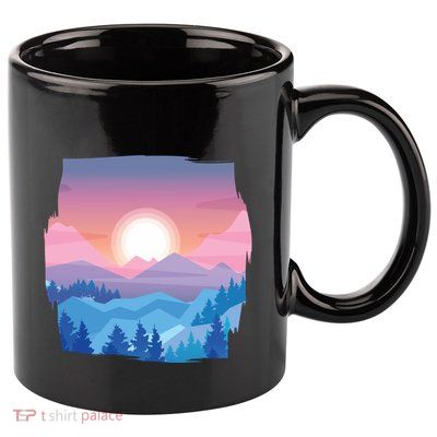 Sunset Mountain 11oz C Handle Ceramic Mug