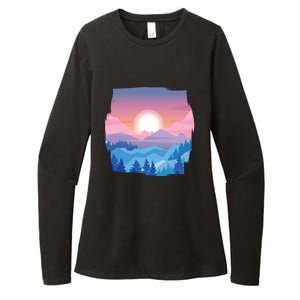 Sunset Mountain Womens CVC Long Sleeve Shirt