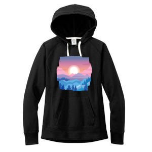 Sunset Mountain Women's Fleece Hoodie