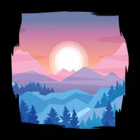 Sunset Mountain Cooling Performance Long Sleeve Crew