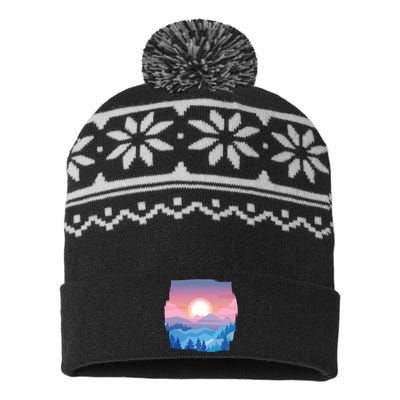 Sunset Mountain USA-Made Snowflake Beanie