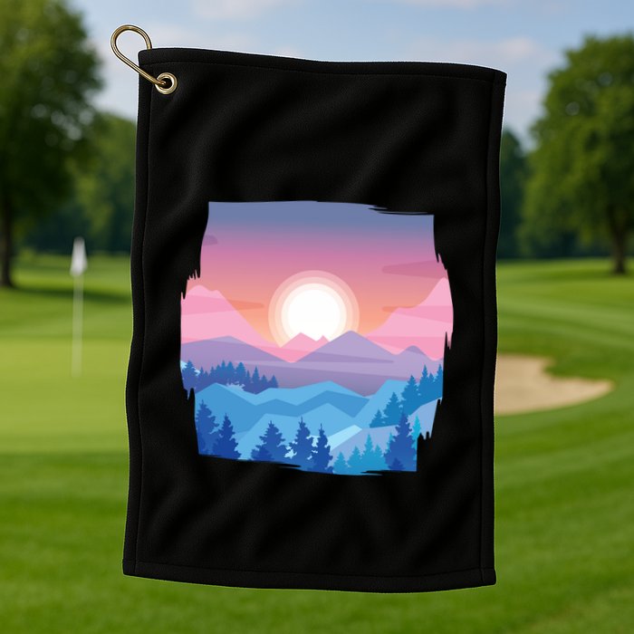 Sunset Mountain Golf Towel