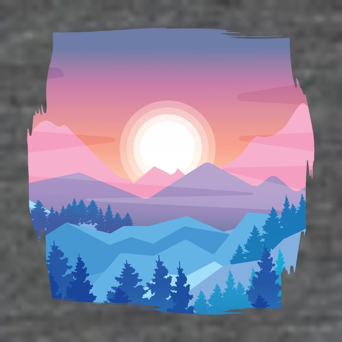 Sunset Mountain Button