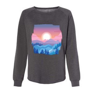 Sunset Mountain Womens California Wash Sweatshirt