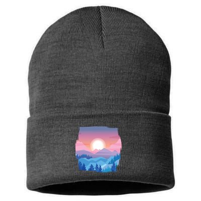 Sunset Mountain Sustainable Knit Beanie