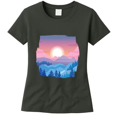 Sunset Mountain Womens T-Shirt