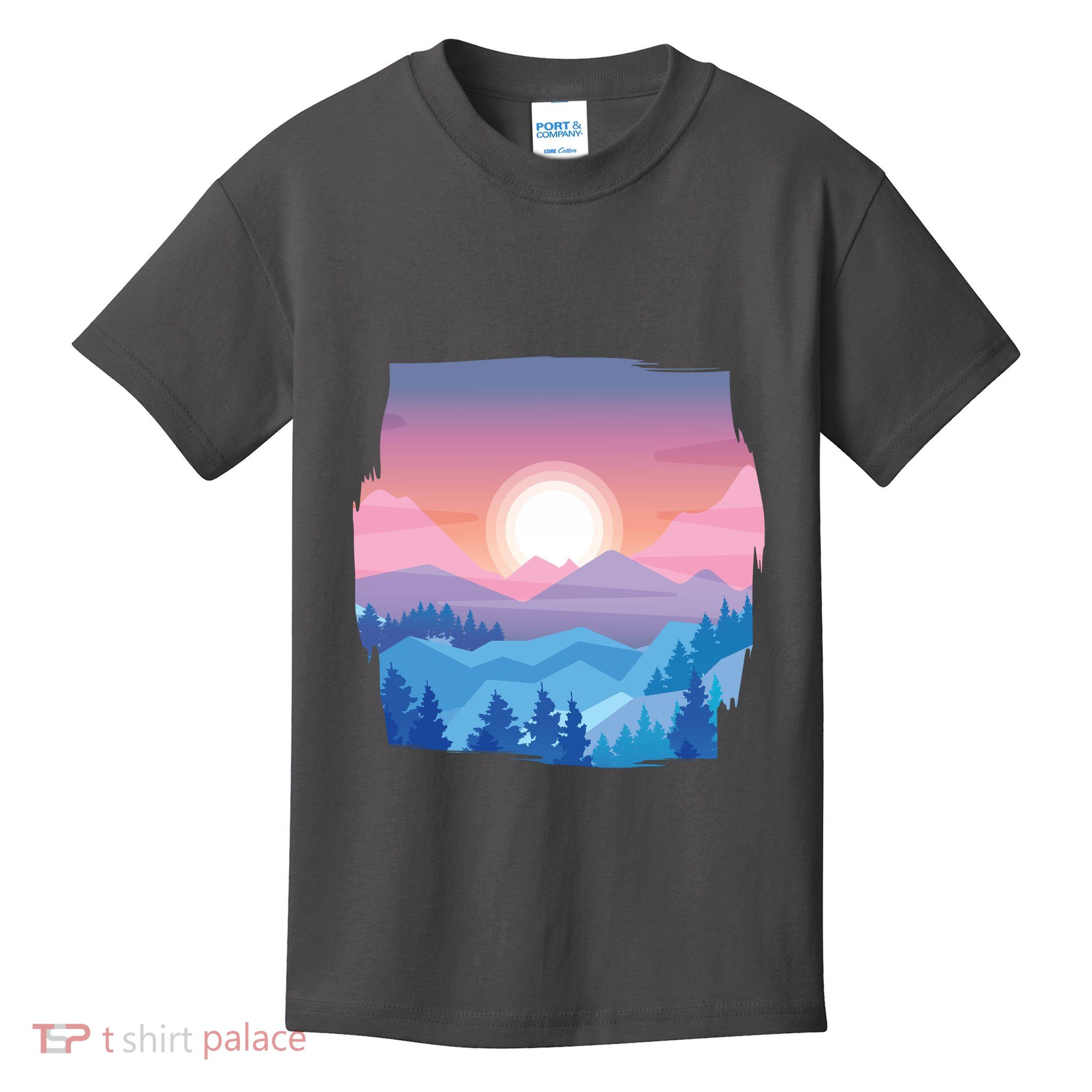 Sunset Mountain Kids T-Shirt