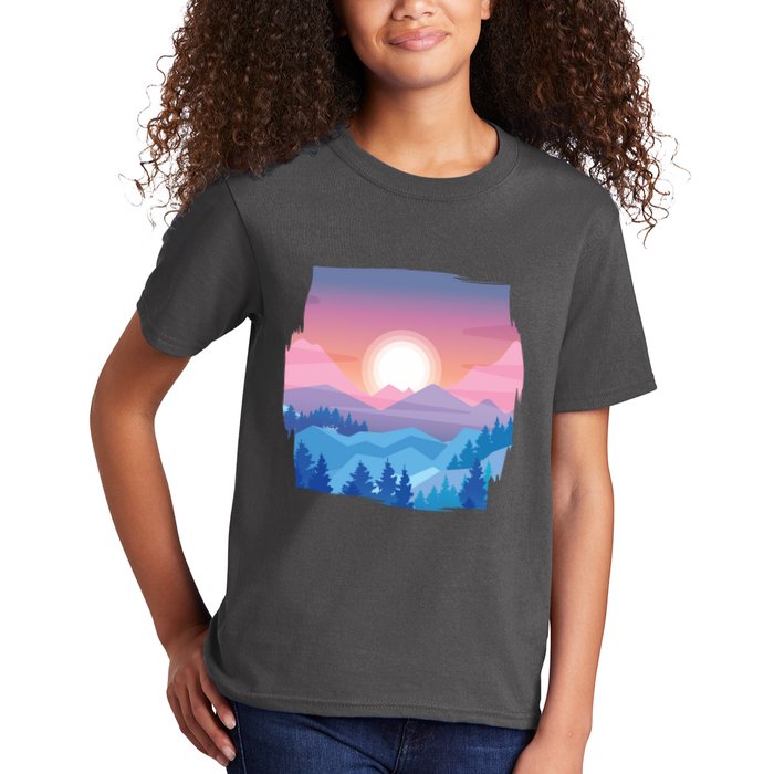 Sunset Mountain Kids T-Shirt