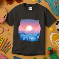 Sunset Mountain Kids T-Shirt
