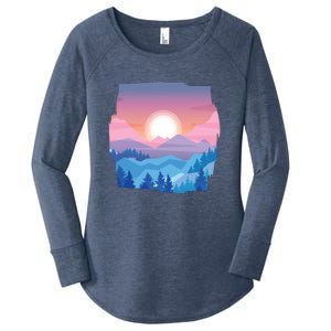 Sunset Mountain Women's Perfect Tri Tunic Long Sleeve Shirt