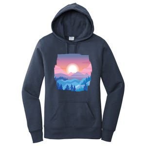 Sunset Mountain Women's Pullover Hoodie