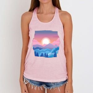 Sunset Mountain Women's Knotted Racerback Tank