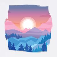 Sunset Mountain Garment-Dyed Sweatshirt