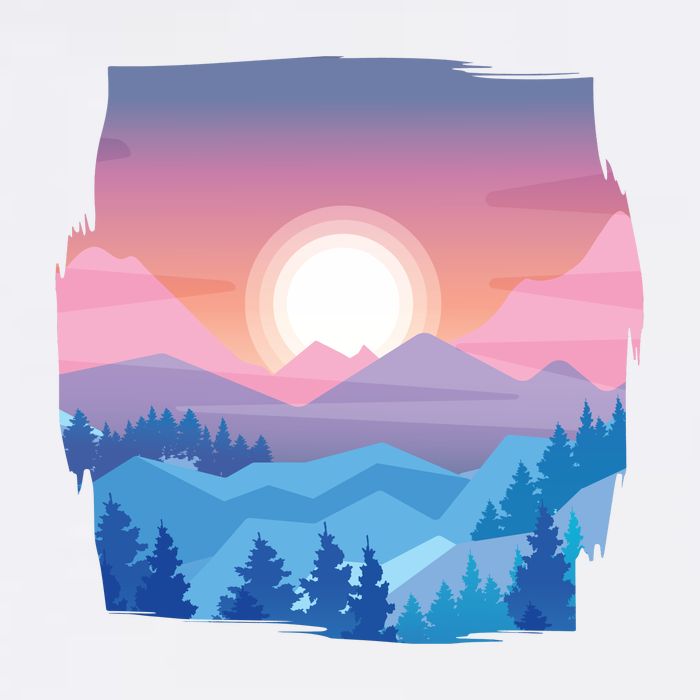 Sunset Mountain Garment-Dyed Sweatshirt