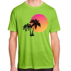 Sunset Palm Trees Adult ChromaSoft Performance T-Shirt