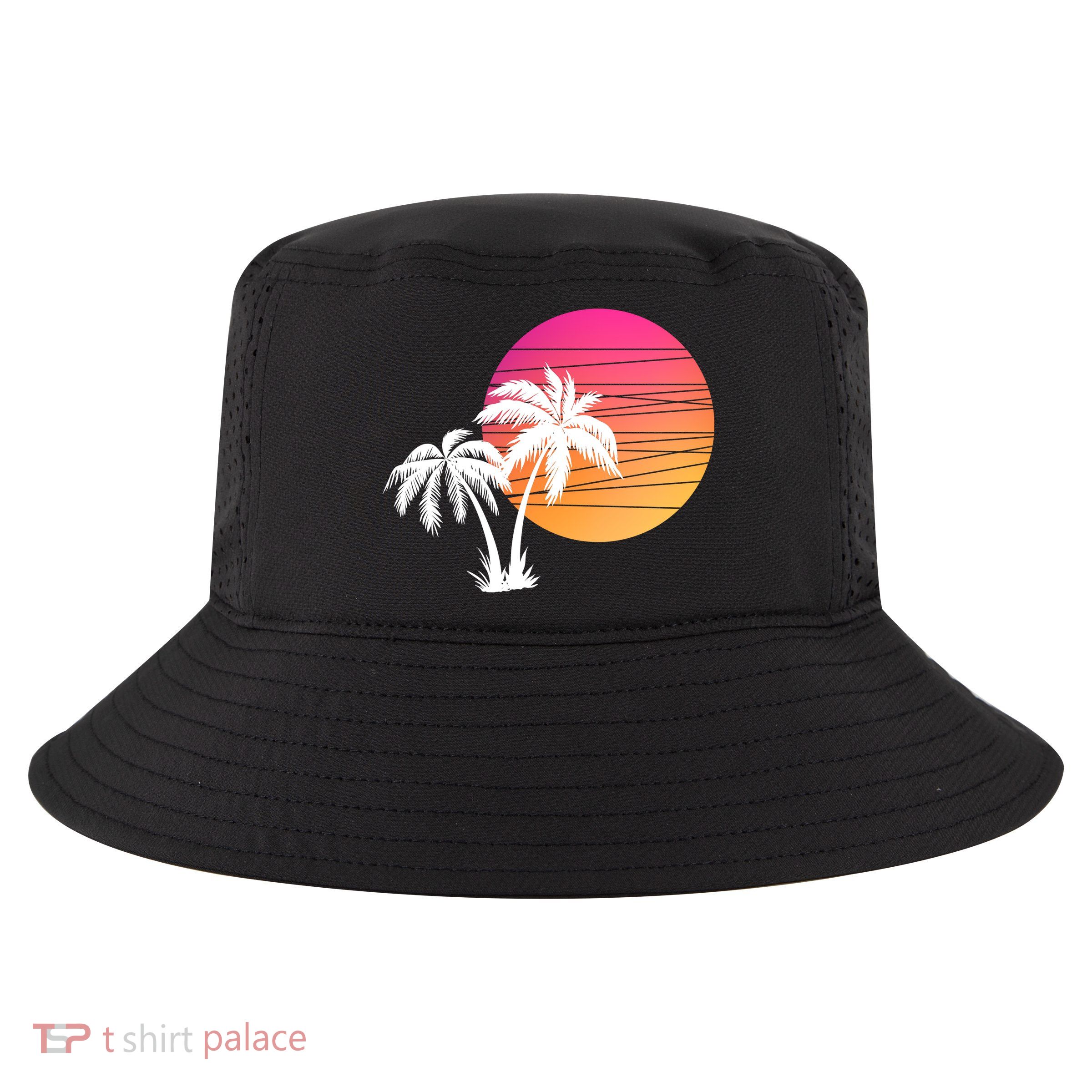Sunset Palm Trees Cool Comfort Performance Bucket Hat