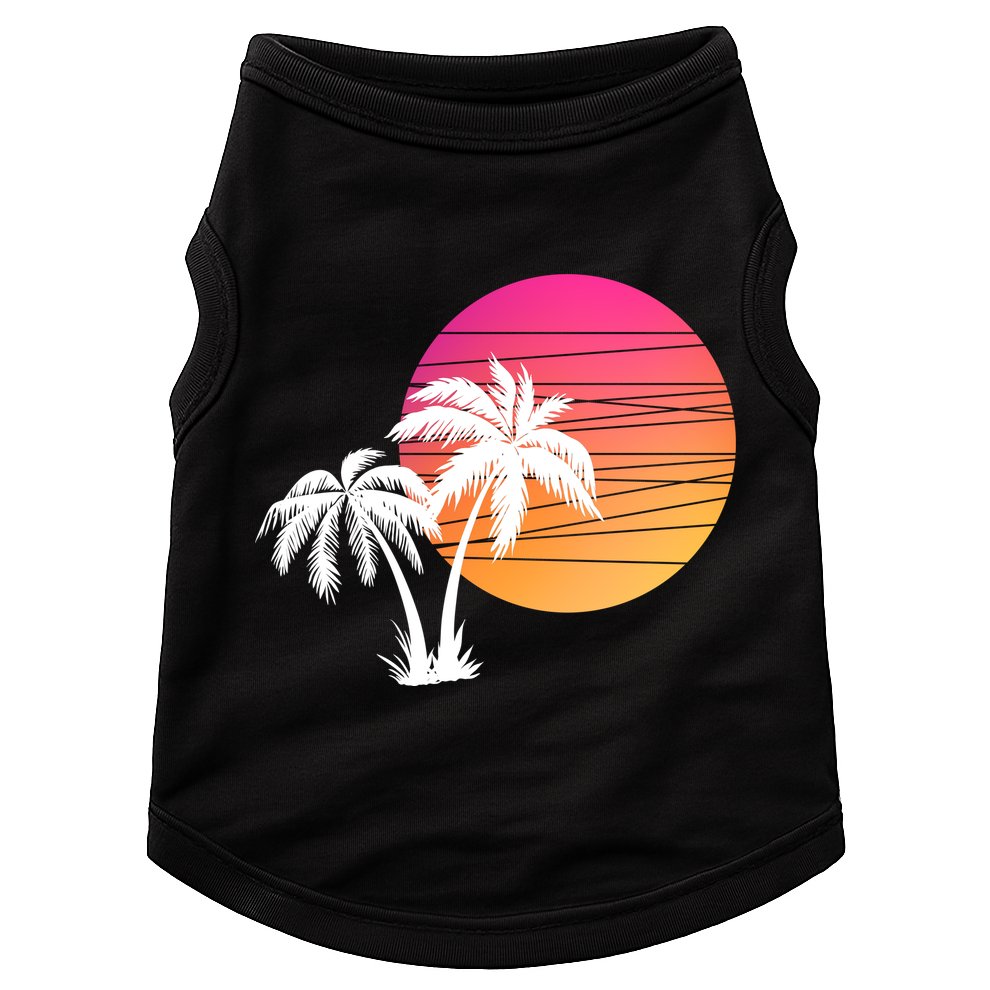 Sunset Palm Trees Doggie Tank