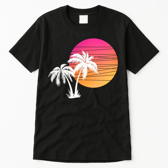 Sunset Palm Trees Tall T-Shirt