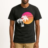 Sunset Palm Trees Tall T-Shirt