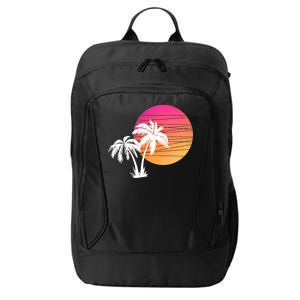 Sunset Palm Trees City Backpack