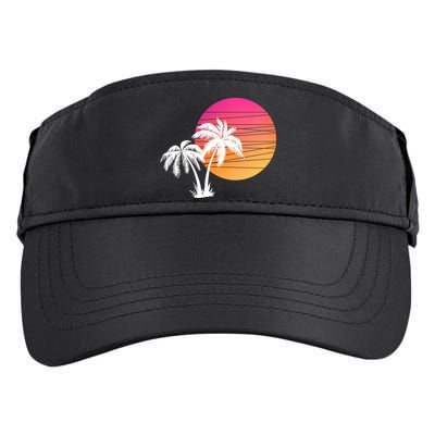 Sunset Palm Trees Adult Drive Performance Visor