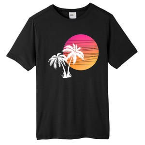 Sunset Palm Trees Tall Fusion ChromaSoft Performance T-Shirt