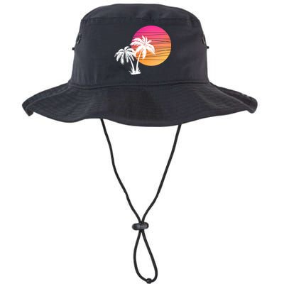 Sunset Palm Trees Bucket Hat