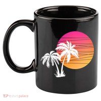 Sunset Palm Trees 11oz C Handle Ceramic Mug