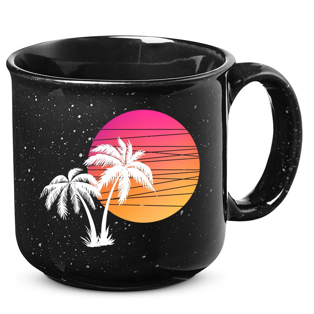Sunset Palm Trees 15oz Campfire Ceramic Mug