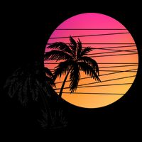 Sunset Palm Trees 16oz Travel Tumbler