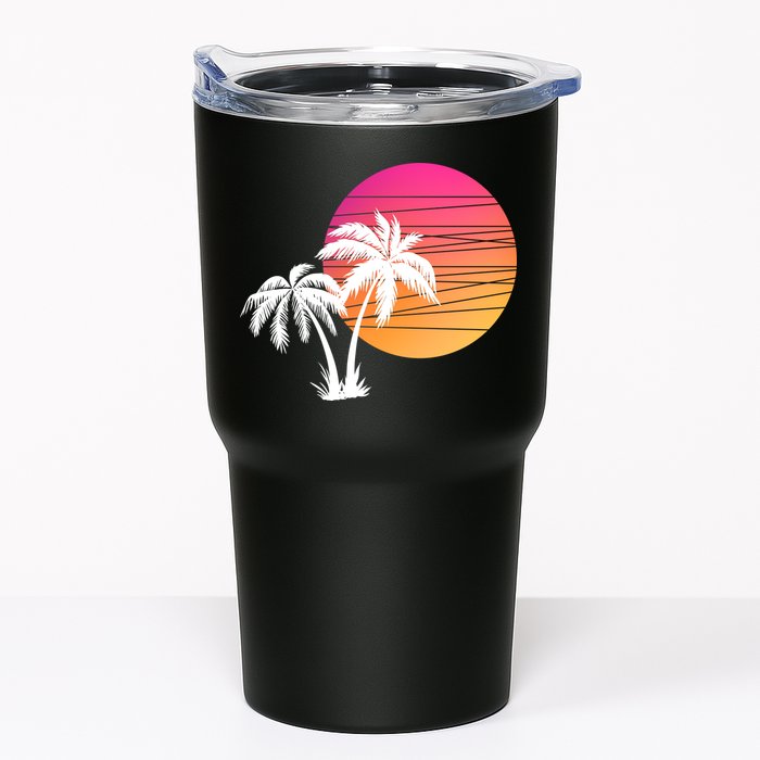 Sunset Palm Trees Tumbler
