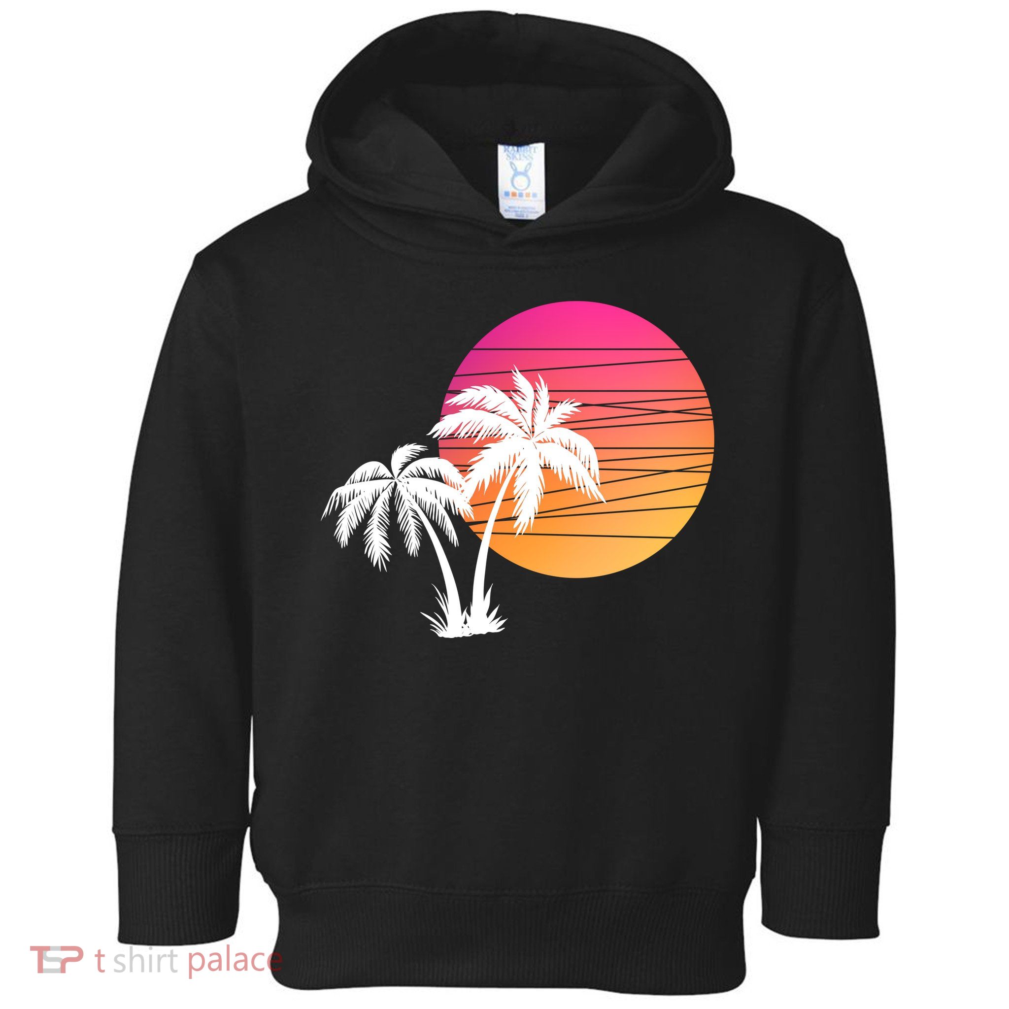Sunset Palm Trees Toddler Hoodie