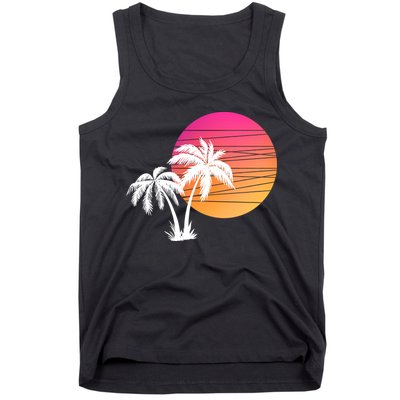 Sunset Palm Trees Tank Top