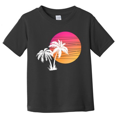 Sunset Palm Trees Toddler T-Shirt