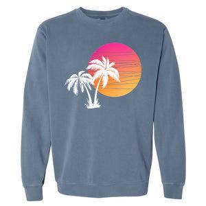 Sunset Palm Trees Garment-Dyed Sweatshirt